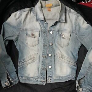 Vintage 9 DMBM Jeans Co. Distressed Denim Jacket, Women's Medium